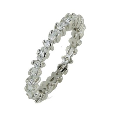Brass Ring Clear Cz Eternity Band