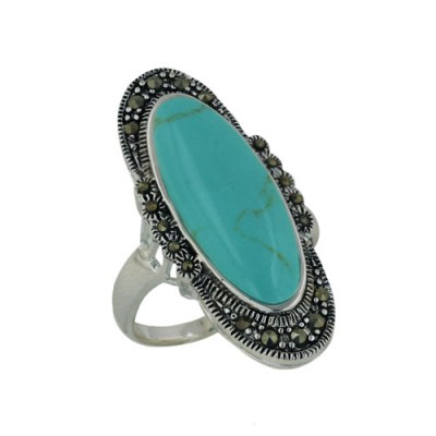 Brass Ring Oval Tq