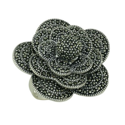 Marcasite Ring Pave Marcasite Fancy Flower