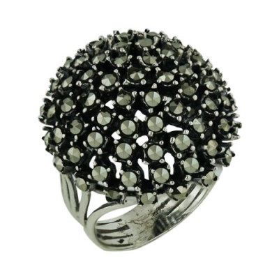 Marcasite Ring Form Ball Shape
