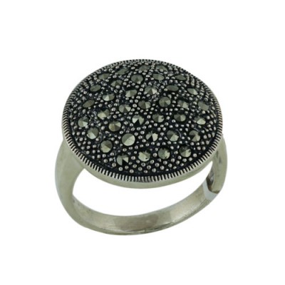 Marcasite Ring Marcasite Paved Circle