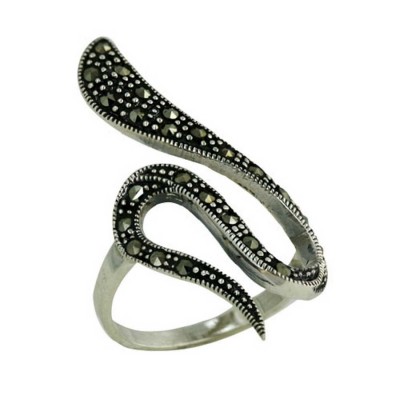 Marcasite Ring Snake Design