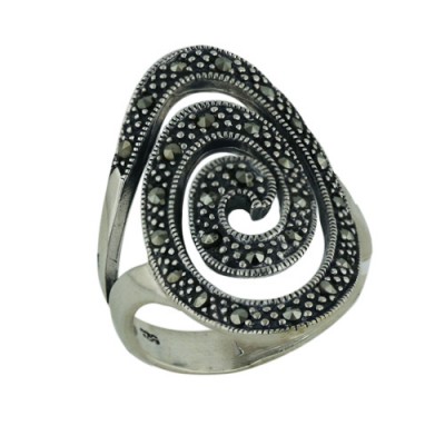MS Ring Marcastie Oval Swirl Pattern