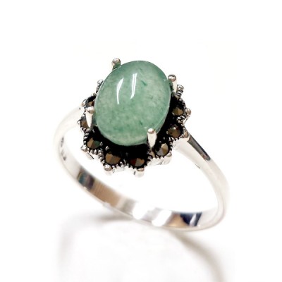 MS Ring Oval Jade