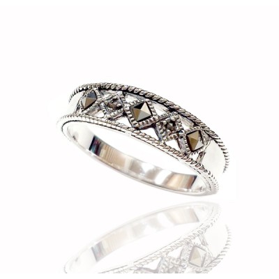 MS Ring Open Sq Ms & Small Rd Ms Band