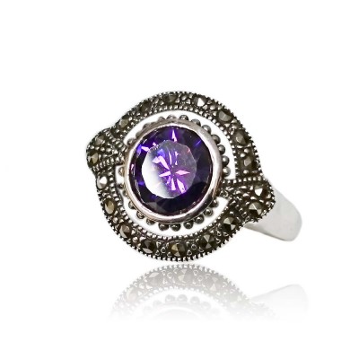 MS Ring Round Ame W/ Oval Shaped Around Ms