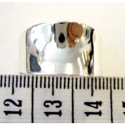 Sterling Silver Ring Plain Silver Band Wave E-Coat/Nickle Free