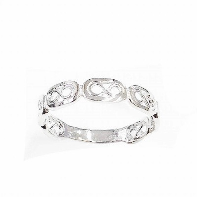 Sterling Silver Ring Thin Plain Sterling Silver Filigree