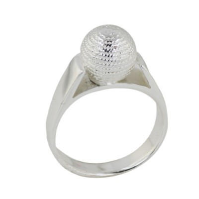 Sterling Silver Ring Rope Ball--E-Coat