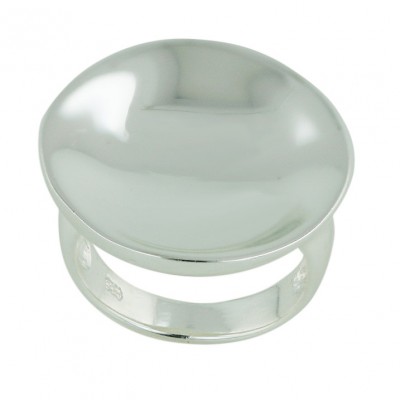 Sterling Silver Ring 25mm Round Concave Mirror--E-coated