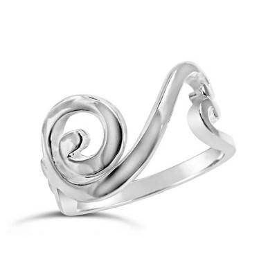 Sterling Silver Ring Plain Swirl--E-coated/Nickle Free