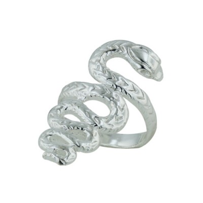 Sterling Silver Ring Plain Snake--E-coated/Nickle Free--