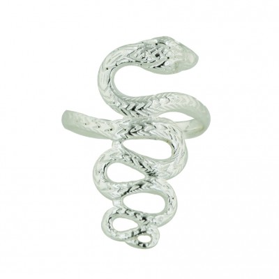 Sterling Silver Ring Plain Snake--E-coated/Nickle Free--