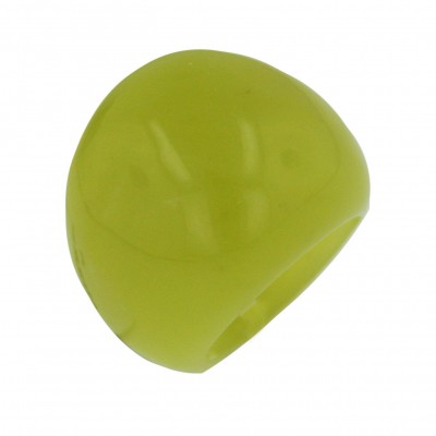 Sterling Silver Ring Cabochon Lemon Stone-No.038-1 (23)