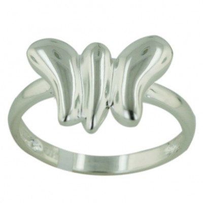 Sterling Silver Ring Plain Butterfly--E-Coated