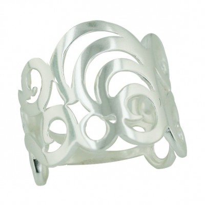Sterling Silver Ring Plain Swirl--E-coated/Nickle Free--
