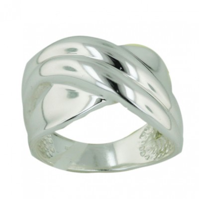 Sterling Silver Ring Plain Criss Cross with Line Texture--E-coated/Nickle Free-
