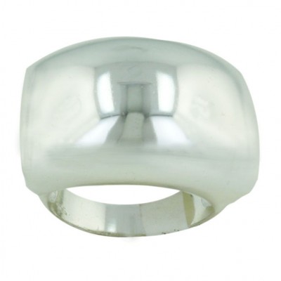 Sterling Silver Ring Plain Dome Brigde--E-Coated