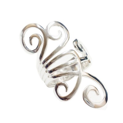Sterling Silver Ring Plain Open Multicolor-Swirl--E-coated/Nickle Free--