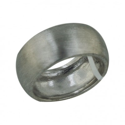 Sterling Silver Ring Matt Finish Silver Wide Eternity Band--Rhodium Plating