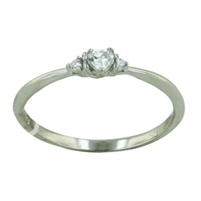 Sterling Silver Ring 3-3mm Heart Shape C