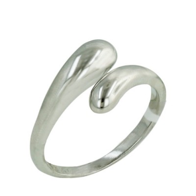 Sterling Silver Ring Plain Bypass