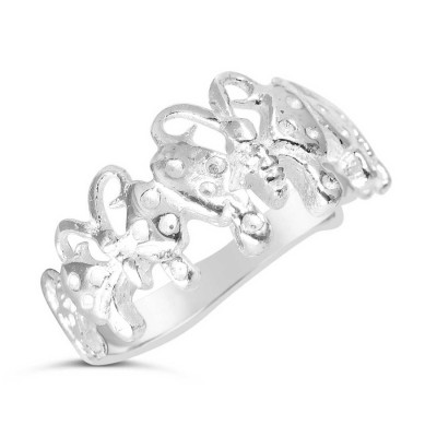 Sterling Silver Ring Butterflies