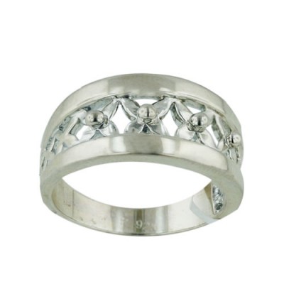 Sterling Silver Ring Criss-Cross High Polish
