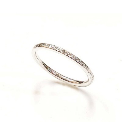 Sterling Silver Ring Textured Plain Band