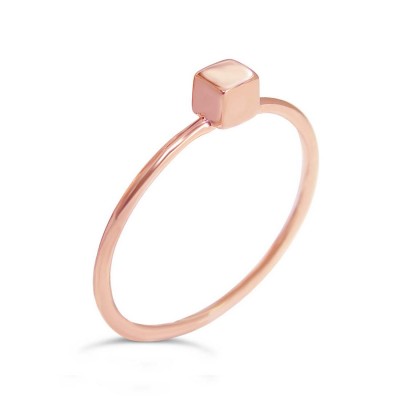 Rose Gold Little Cube Ring