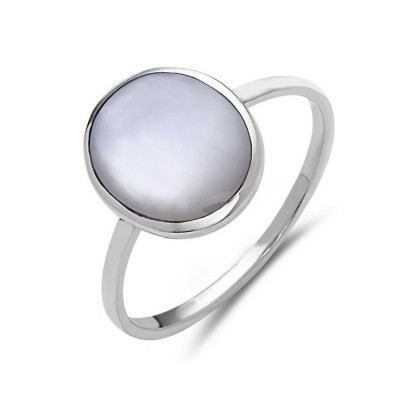 Oval Mother of Pearl Inlay Ring