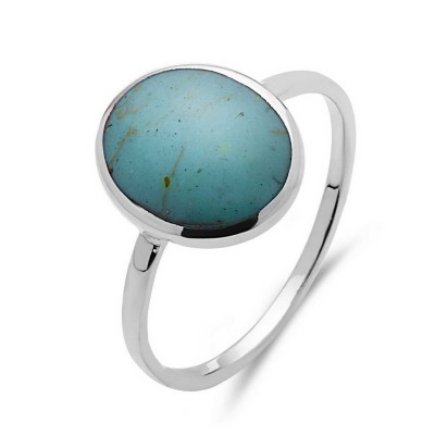 Oval Turquoise Inlay Ring