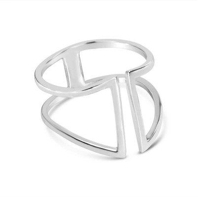 Sterling Silver Ring Open Line -Ecoat 