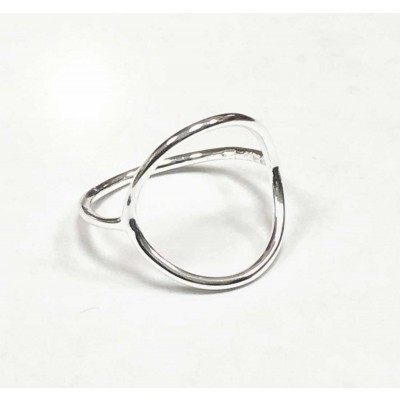 Sterling Silver Ring Plain Round Circle Thin 