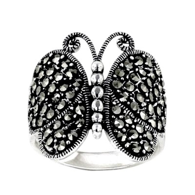 Marcasite Ring Butterfly