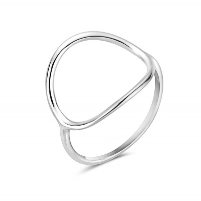 Sterling Silver Ring Plain Round Circle Thin 