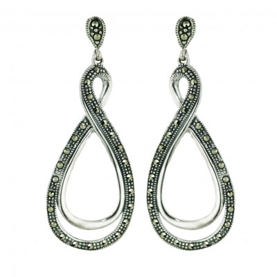 Marcasite Earring Figure "8" Dangle