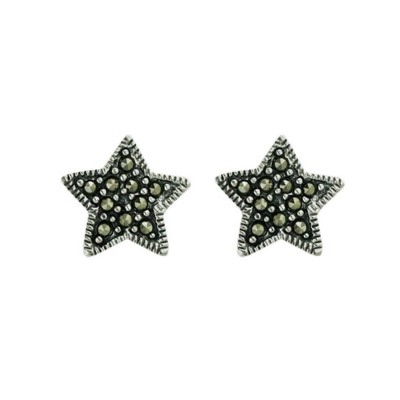 Marcasite Earring 12mm Star Stud
