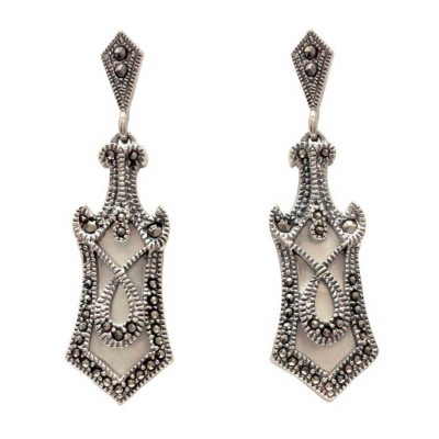 Marcasite Earring Mother of Pearl Victoria