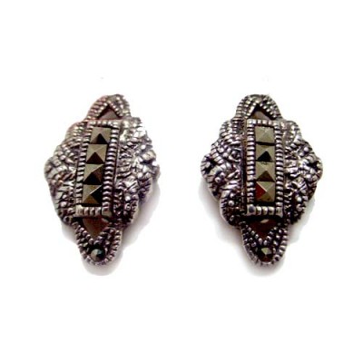 Marcasite Earring Square Cut Victoria