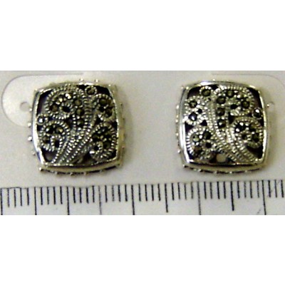 Marcasite Earring Saqr Filigree Wave