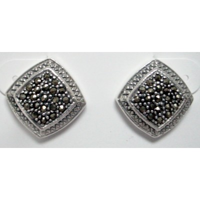 Marcasite Earring Marcasite Pave Square