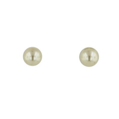 Sterling Silver Earring 8mm White Imitation Pearl Stud (2S-137 For