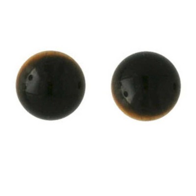 Sterling Silver Earring 10mm Tiger Eyes Stud