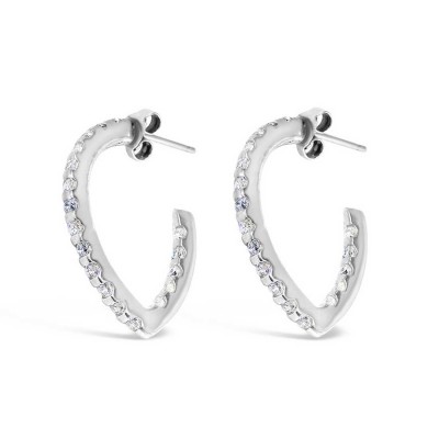 Sterling Silver Earring Forming Almond Shaped In+Out Post--Silver
