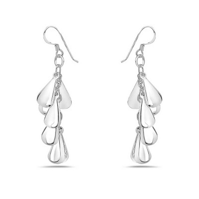 Sterling Silver Earg (Shorter)T-Drop Drape W/ French Wire***E-Coa