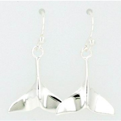 Sterling Silver Earg Whale'S Tail W/ French Wire***Ec/Nf