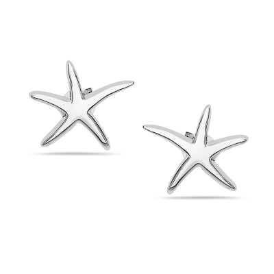 Sterling Silver Earring Plain (Sm) Starfish--E-coated/Nickle Free--