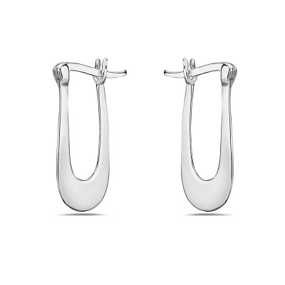 Sterling Silver Earring Plain Flat "U" Latch--E-coated/Nickle Free