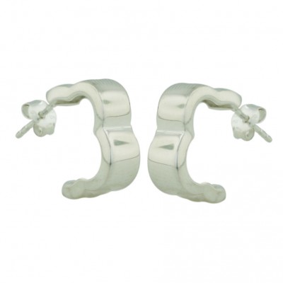 Sterling Silver Earring Plain Forming Flower Post--E-Coated